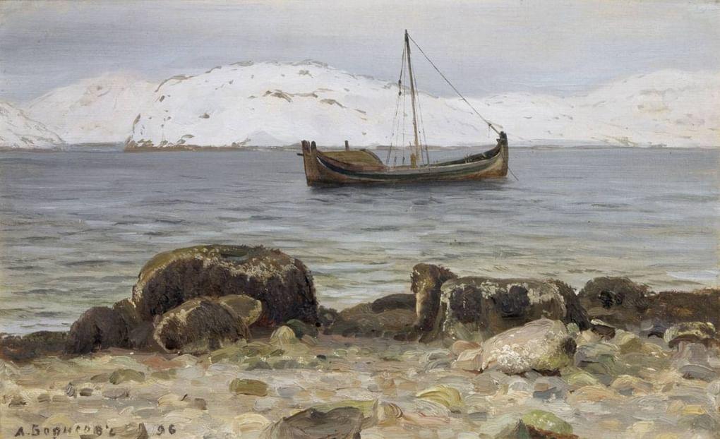 Александр Борисов. Мурманская гавань в марте. 1896