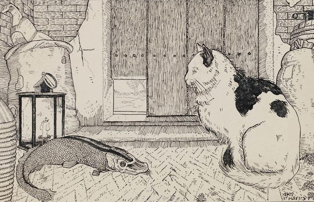 Георгий Нарбут. Щука и кот. 1909