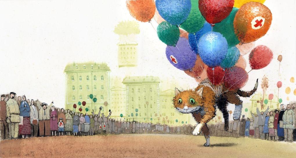 Игорь Олейников. Иллюстрация к стихотворению Даниила Хармса «Удивительная кошка»