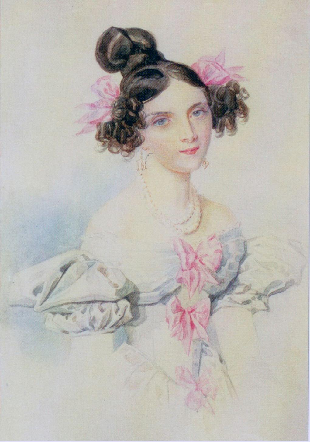 Петр Соколов. Портрет Надежды Соллогуб. 1830-е