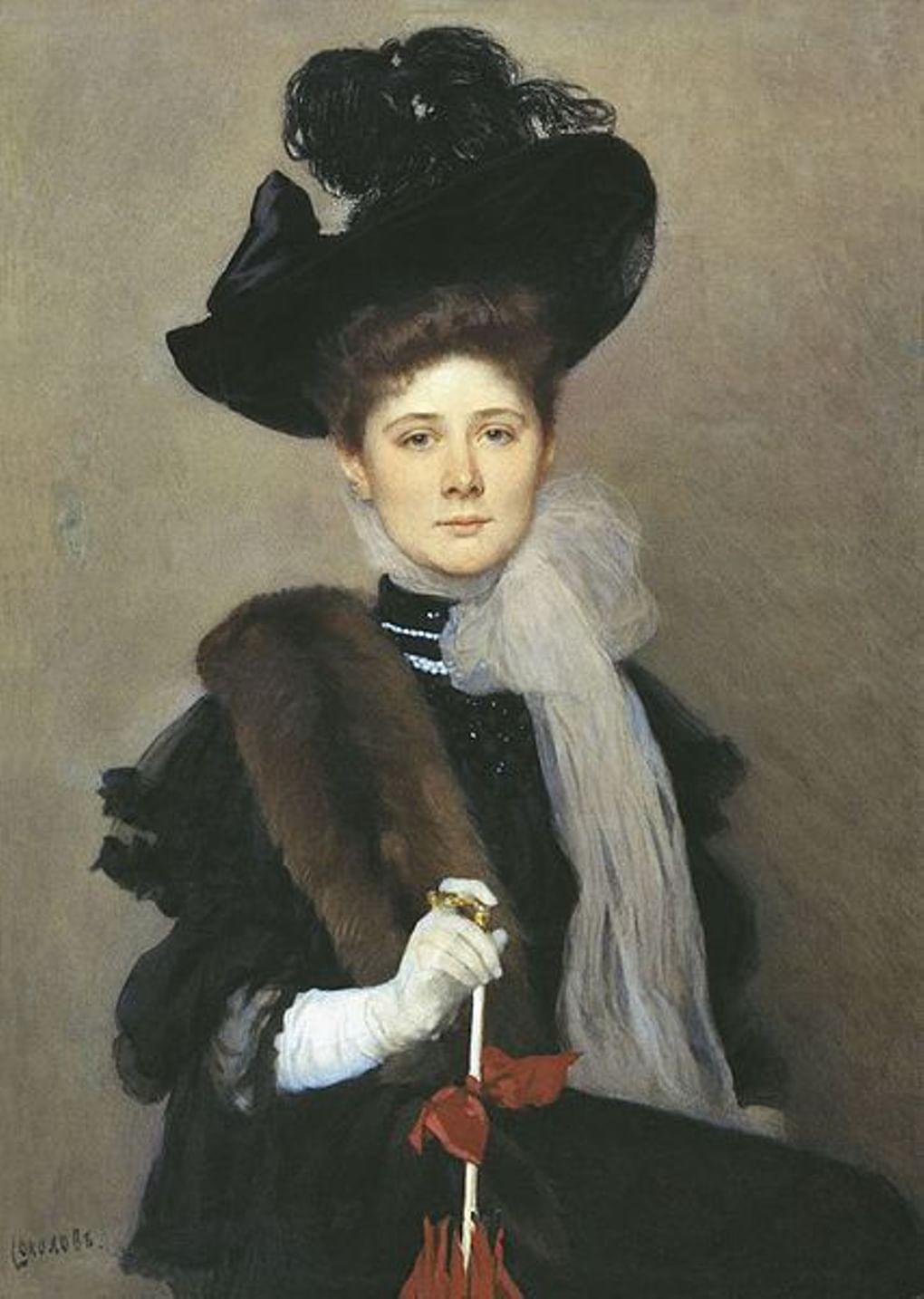 Андрей Соколов. Портрет Любови Гауш. 1900-е. Симферопольский художественный музей