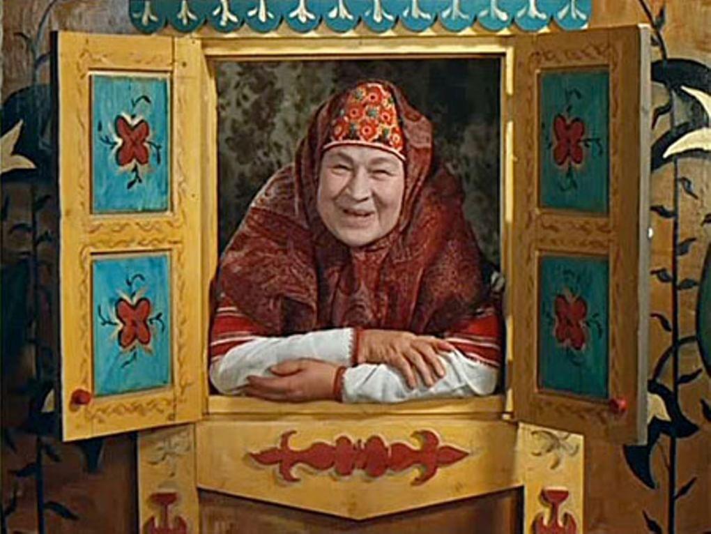 Анастасия Зуева в роли сказительницы в фильме-сказке «Морозко» (1964)