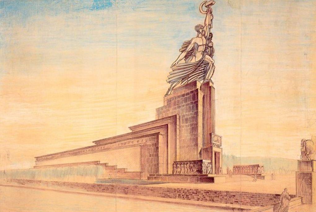 Павильон СССР на Международной выставке в Париже. 1937. Государственный научно-исследовательский музей архитектуры имени А.В. Щусева: culture.ru/institutes/7985