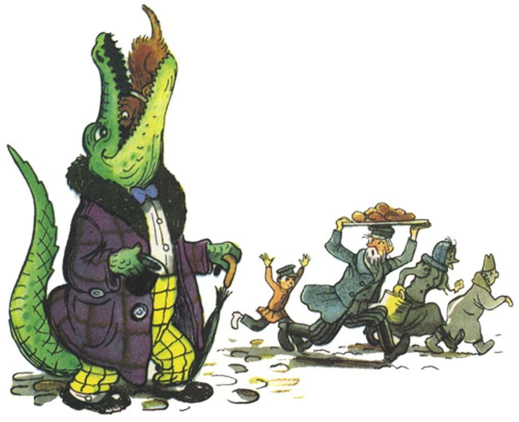 Владимир Сутеев. Иллюстрация к сказке Корнея Чуковского «Крокодил» («Старая-престарая сказка»)