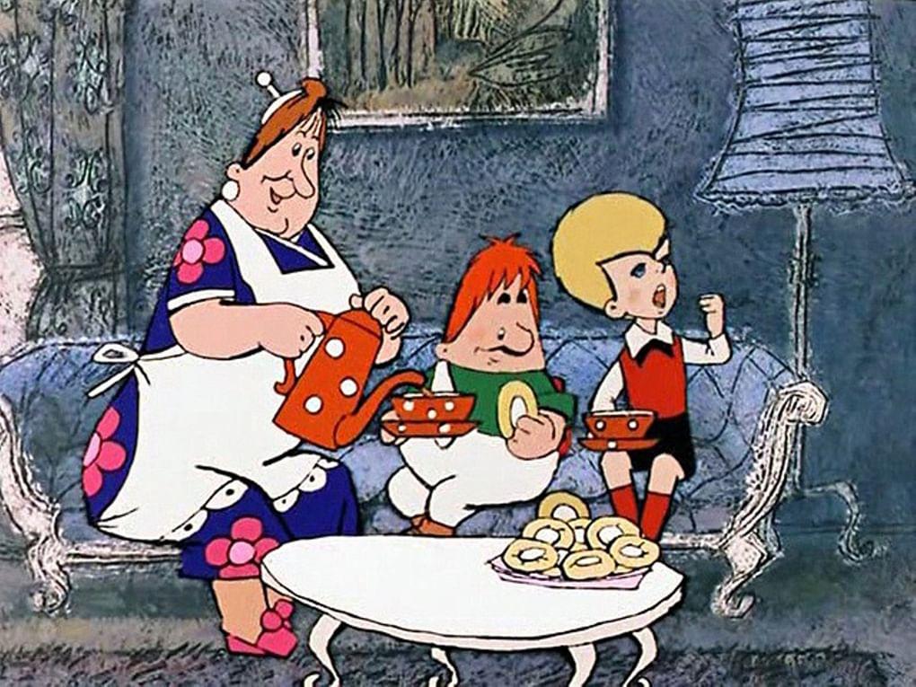 Кадр из мультипликационного фильма «Карлсон вернулся» (1970)