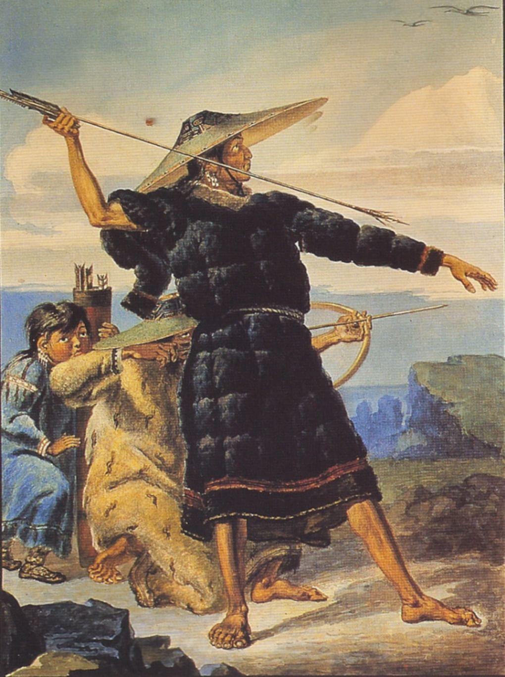 Михаил Тихонов. Алеут в праздничном платье на Аляске. 1818