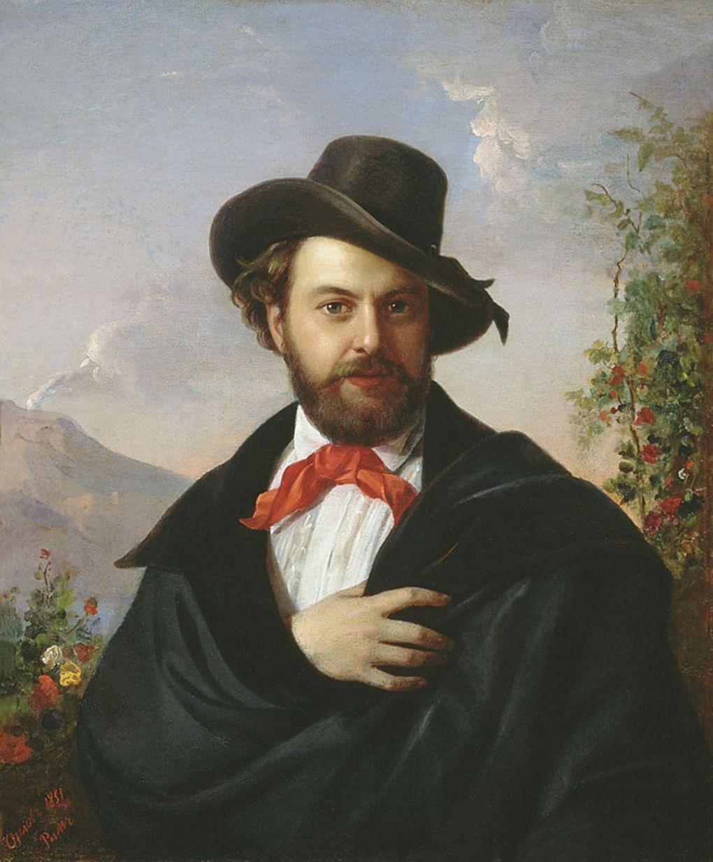 Пимен Орлов. Автопортрет. 1851. ГТГ