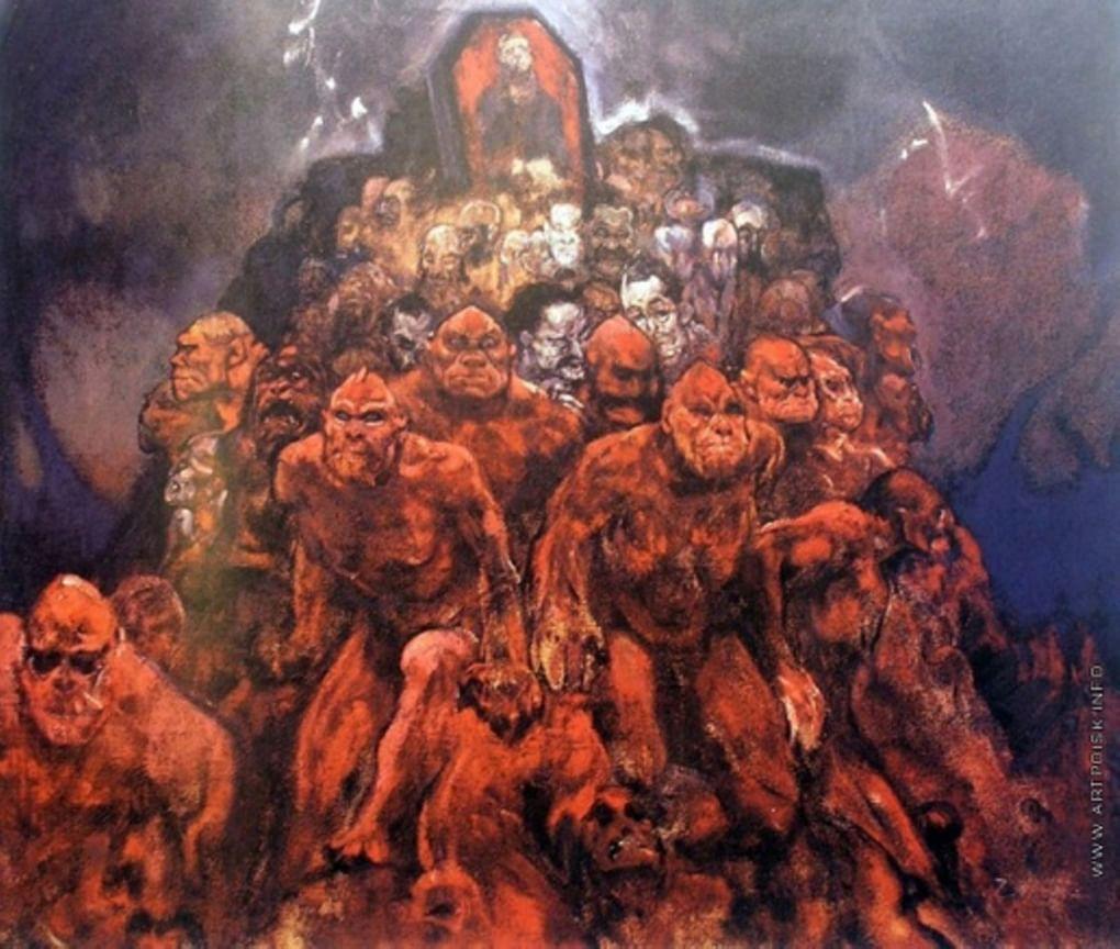 Иван Мясоедов. Толпа демонов. Не позже 1953