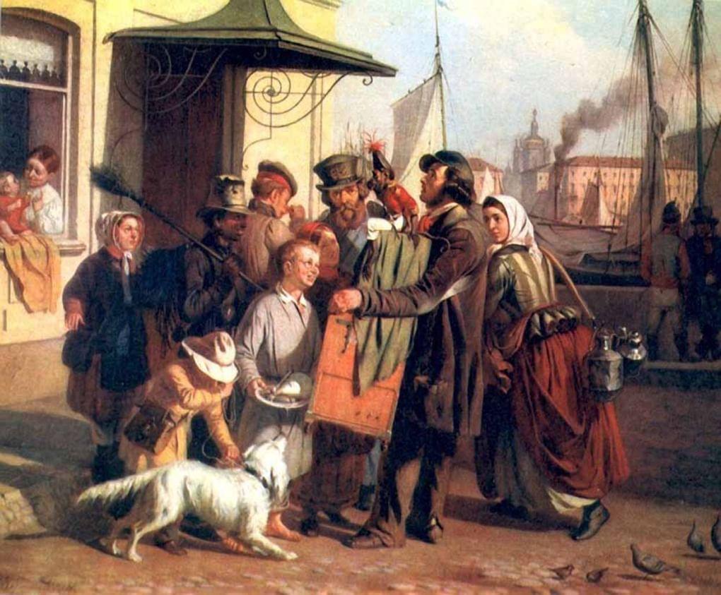 Алексей Чернышев. Шарманщик. 1852