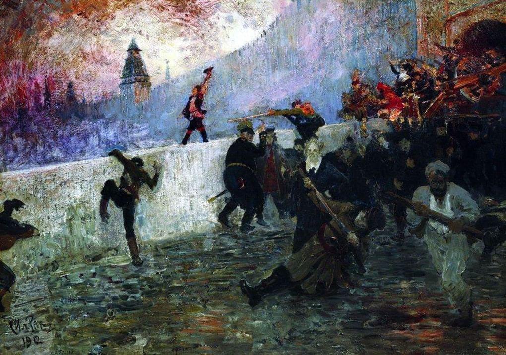 Илья Репин. В осажденной Москве в 1812 году. 1912. Государственная Третьяковская галерея, Москва