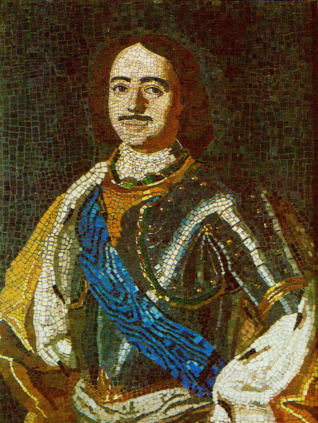 Михаил Ломоносов. Мозаика «Портрет Петра I». 1754. Государственный Эрмитаж, Санкт-Петербург