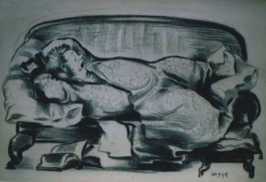 Юрий Игнатьев. Иллюстрация к роману Ивана Гончарова «Обломов». 1978