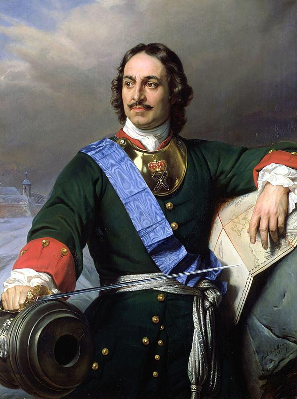 Поль Деларош. Портрет Петра Великого. 1838. Гамбургский Кунстхалле