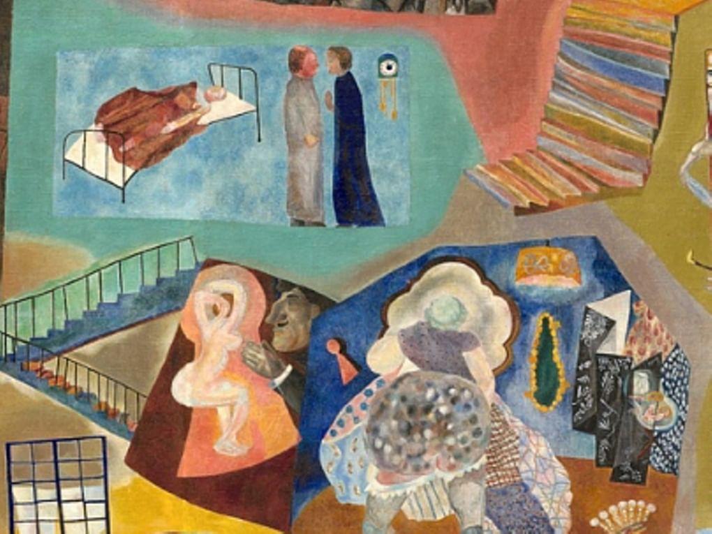 Татьяна Глебова, Алиса Порет. Дом в разрезе (фрагмент). 1931. Ярославский художественный музей