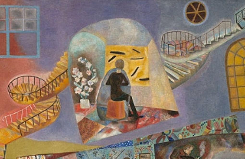 Татьяна Глебова, Алиса Порет. Дом в разрезе (фрагмент). 1931. Ярославский художественный музей