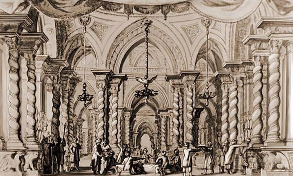 Джузеппе Валериани. Эскиз театральной декорации. Середина XVIII в. Государственный Эрмитаж