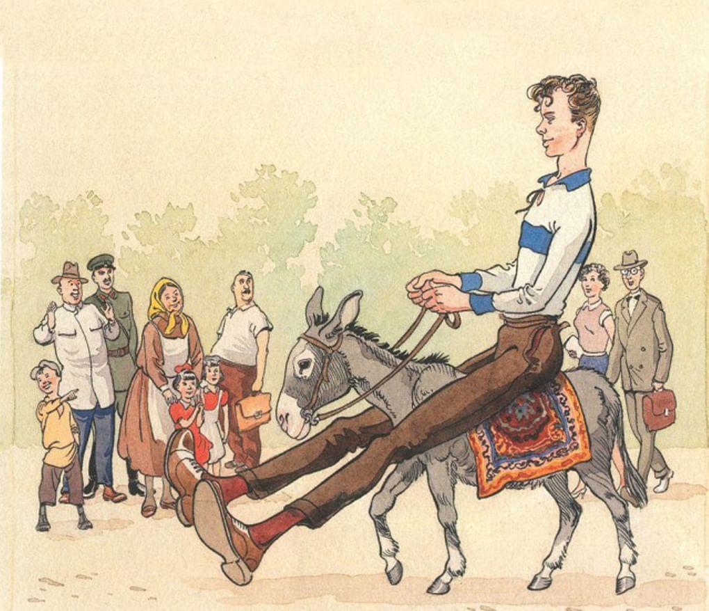 Константин Ротов. Иллюстрация к стихотворению Сергея Михалкова «Дядя Стёпа». Издательство «Детгиз». 1957