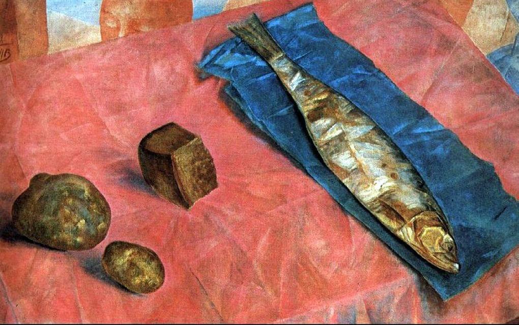 Кузьма Петров-Водкин. Селедка. 1918. Государственный Русский музей