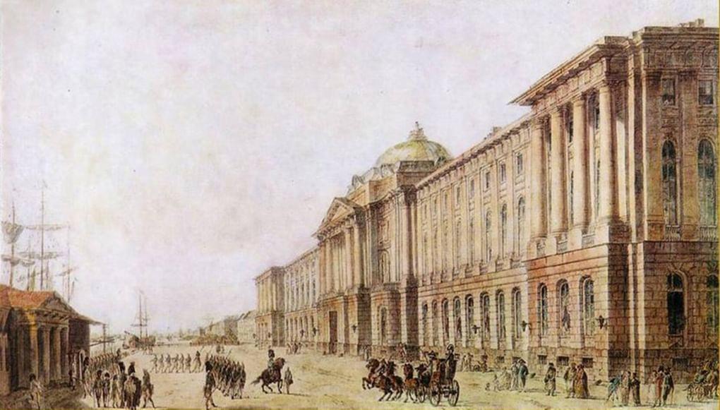 Илларион Мошков. Вид Императорской Академии художеств. Ок. 1800