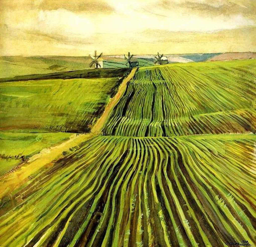 Зинаида Серебрякова. Зеленя осенью. 1908. ГТГ