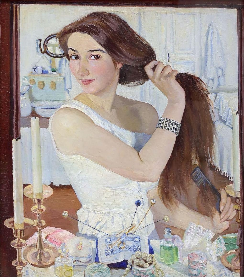 Зинаида Серебрякова. За туалетом. Автопортрет. 1909. ГТГ