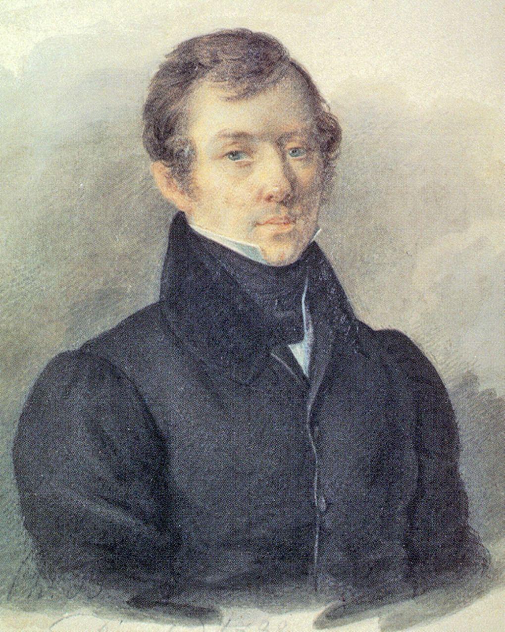 Неизвестный художник. Евгений Боратынский. 1-я пол. XIX в. Музей Е.А. Боратынского