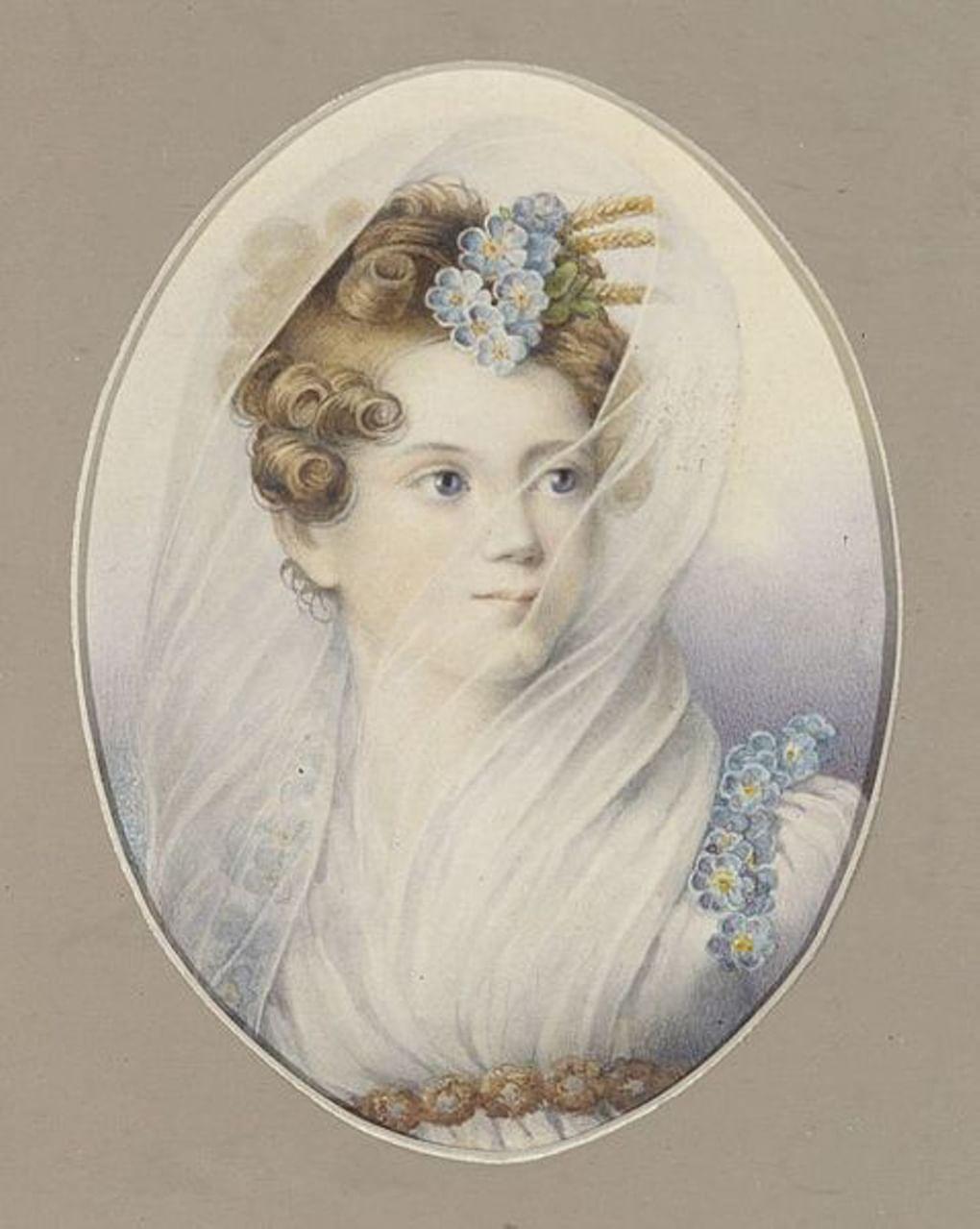 Неизвестный художник с оригинала Жана-Батиста Изабе. Зинаида Волконская. 1814. Государственный музей А.С. Пушкина