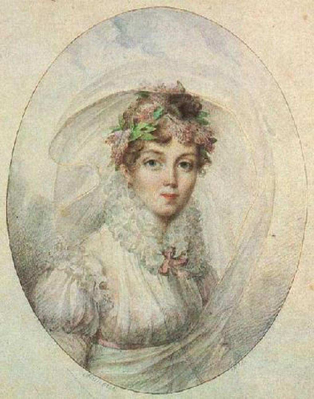 Жан Дезире Мюнере. Зинаида Волконская. 1814. Всероссийский музей А.С. Пушкина