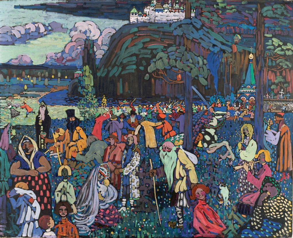 Василий Кандинский. Пестрая жизнь. 1907. Городская галерея в Ленбаххаузе, Мюнхен