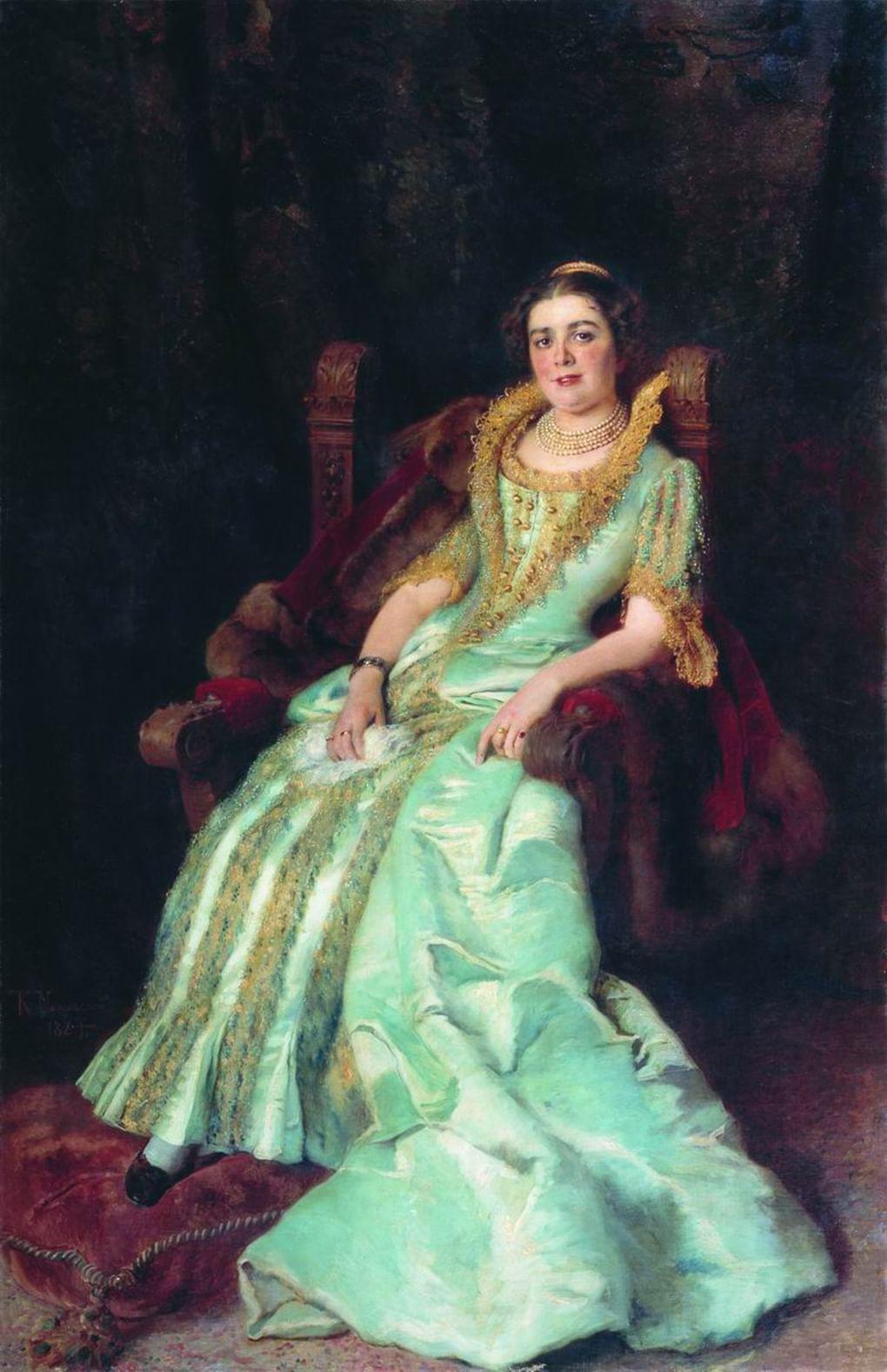 К. Маковский. Портрет Варвары Алексеевны Морозовой (1884, ГТГ)