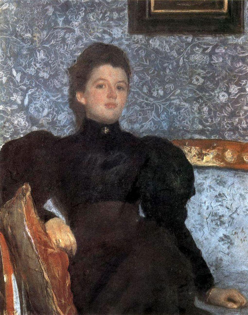 В. Серов. Портрет Варвары Васильевны Мусиной-Пушкиной (1895, ГРМ)