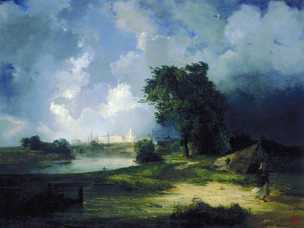 Алексей Саврасов. Вид на Кремль в ненастную погоду. 1851. Государственная Третьяковская галерея