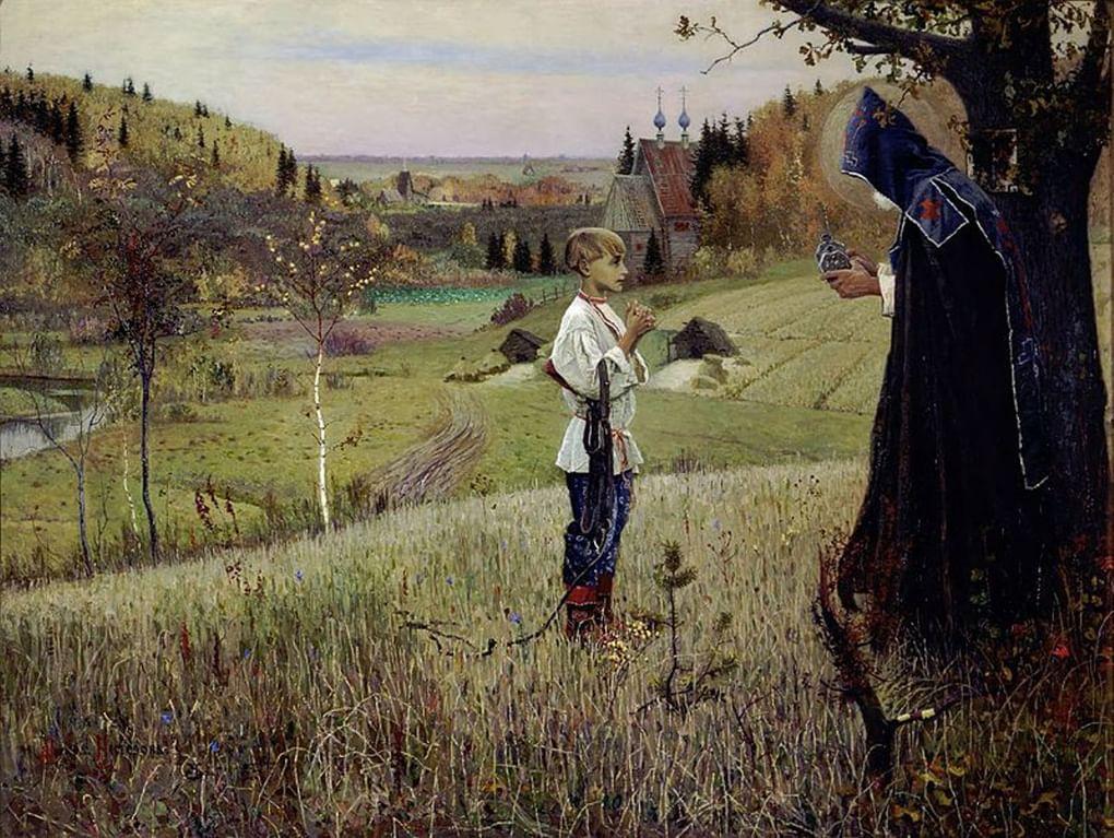 Михаил Нестеров. Видение отроку Варфоломею. 1889-1890. ГТГ