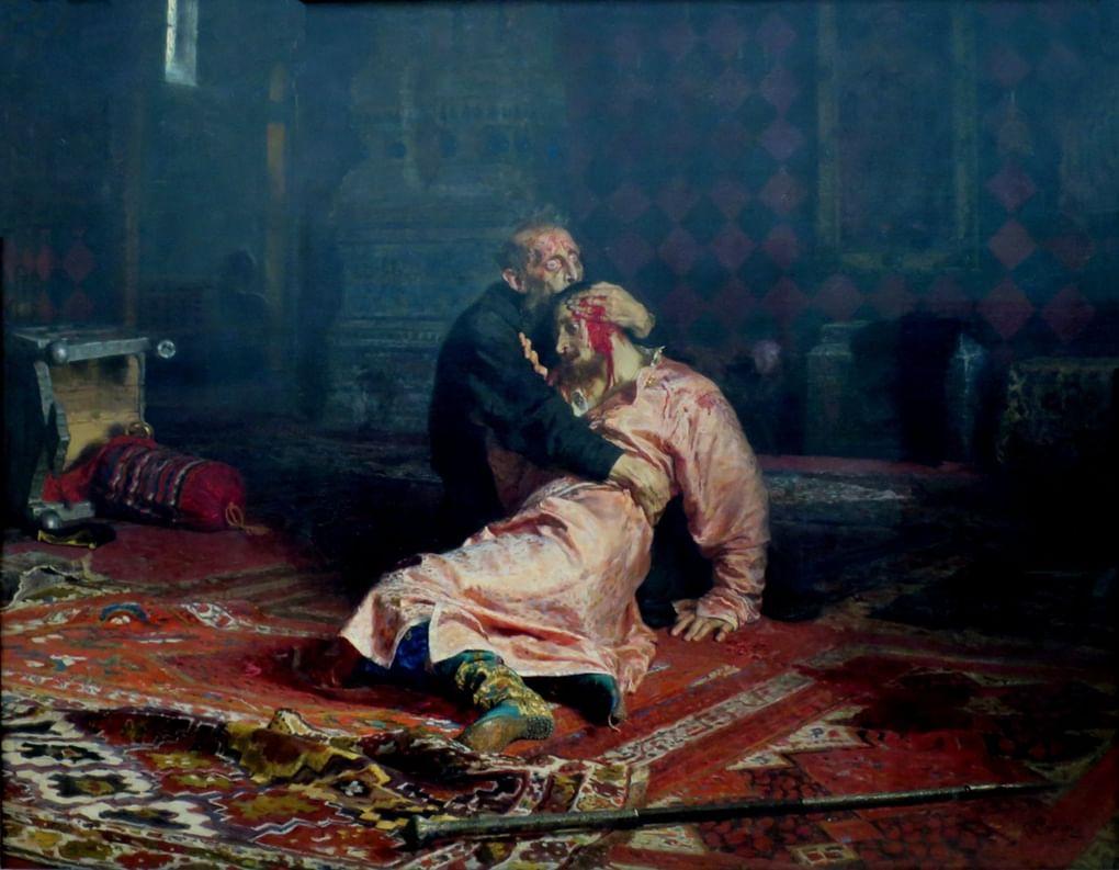 Илья Репин. Иван Грозный и сын его Иван 16 ноября 1581 года. 1883-1885. ГТГ