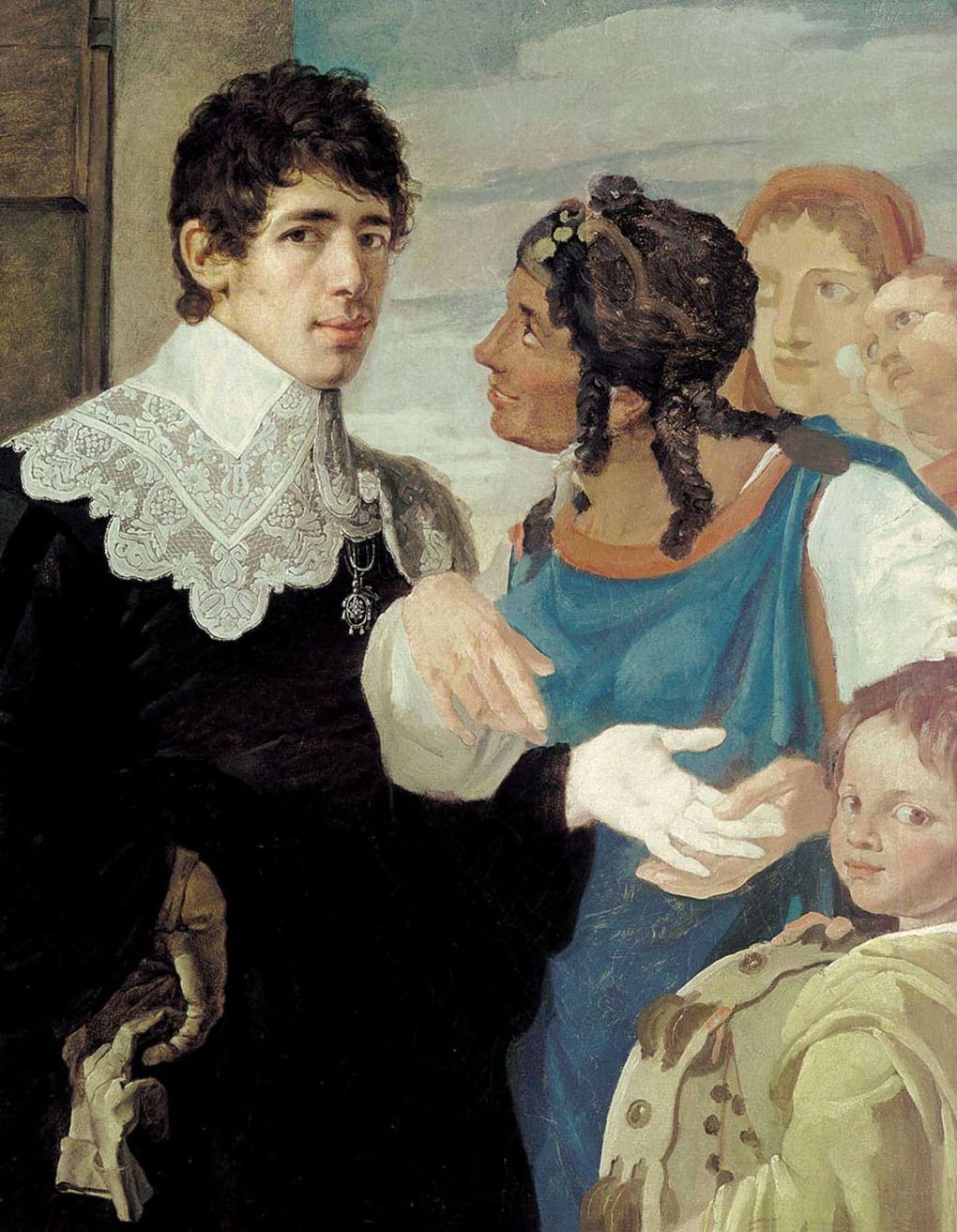 Василий Шебуев. Гадание (Автопортрет с гадалкой). 1805. ГРМ