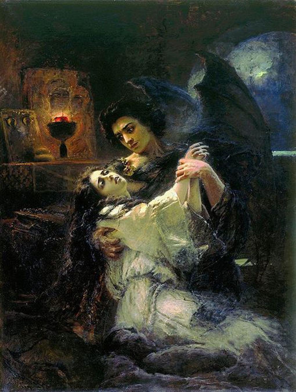 Константин Маковский. Тамара и демон. 1889. Серпуховский историко-художественный музей, Московская область