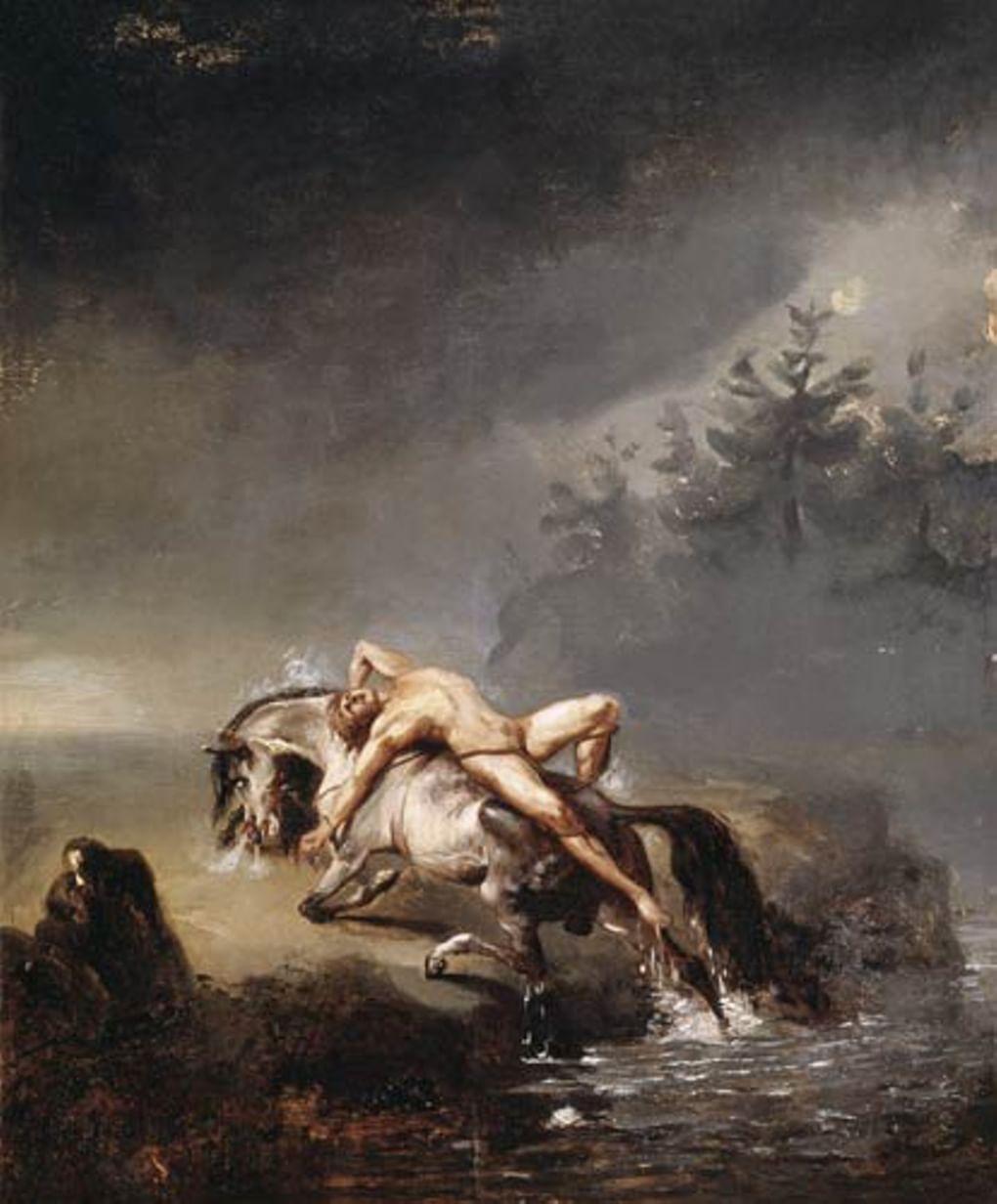 Орас Верне. Мазепа, привязанный к лошади. 1820-е. Частная коллекция