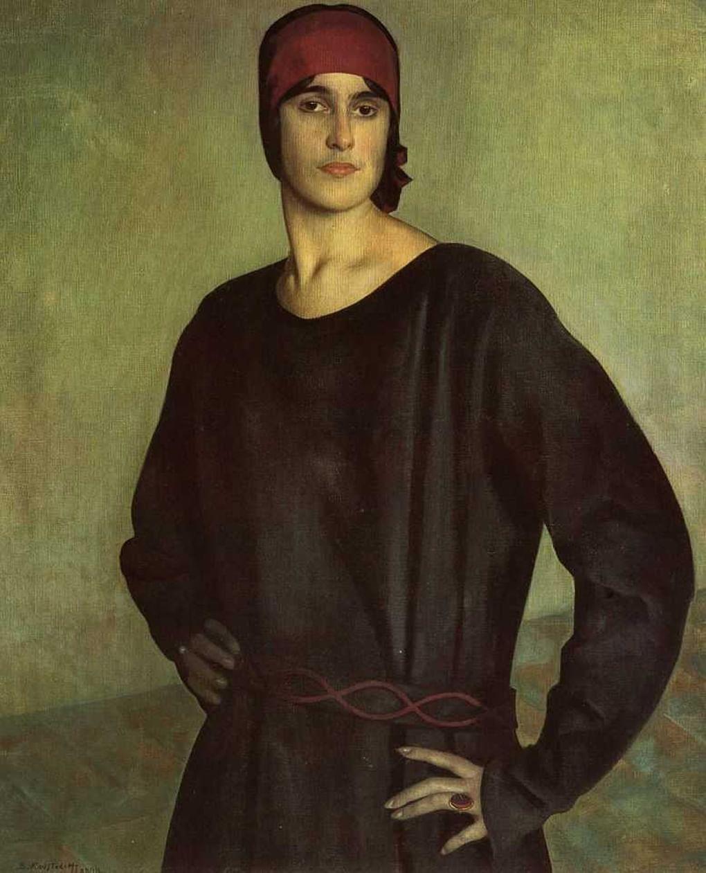 Б. Кустодиев. Портрет Татьяны Николаевны Чижовой. 1924. Ивановский областной художественный музей