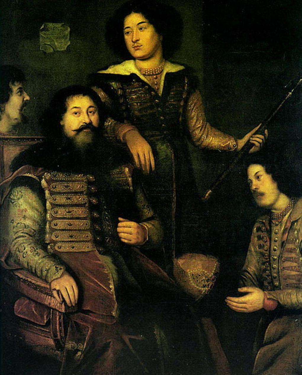 Неизвестный художник. Групповой портрет участников русского посольства 1662 году в Англию. 1662. Государственный исторический музей