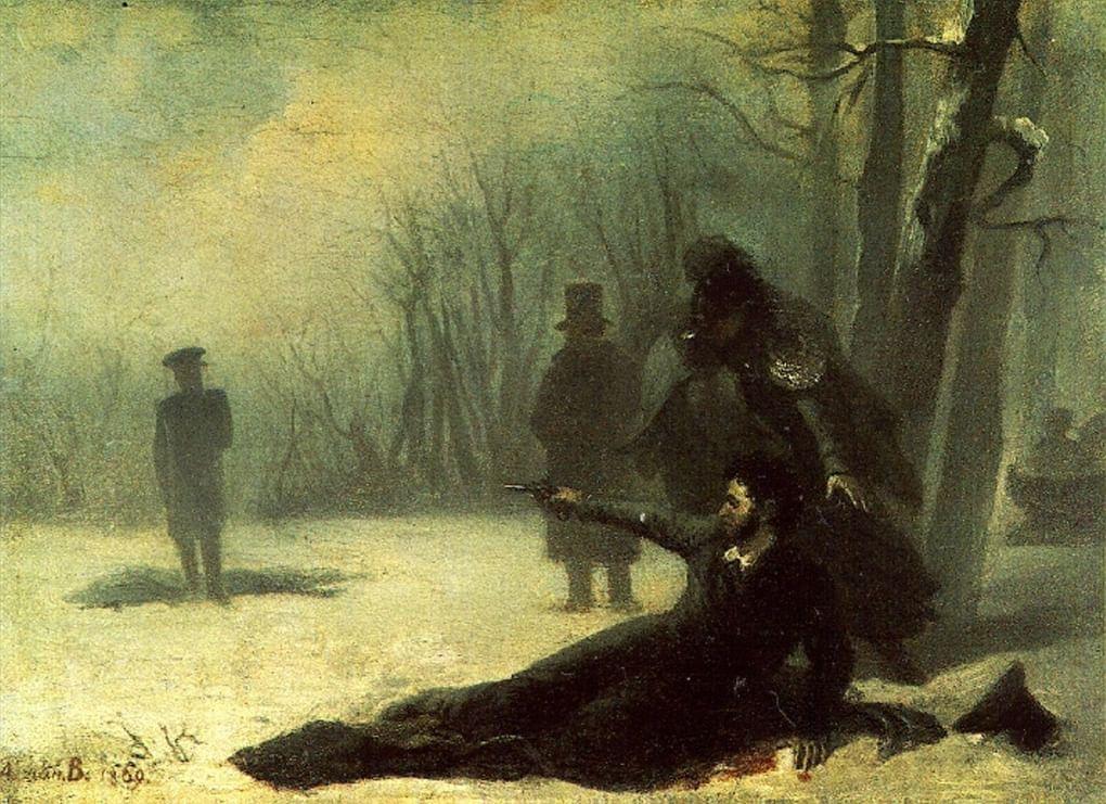 Адриан Волков. Последний выстрел А.С. Пушкина. 2-я половина XIX века