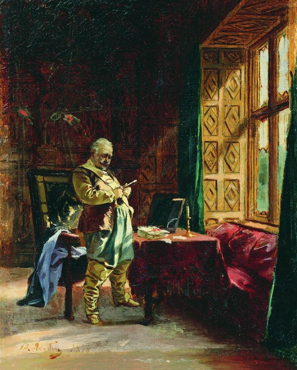 Валерий Якоби. Перед дуэлью. 1877. Севастопольский художественный музей имени П.М. Крошицкого