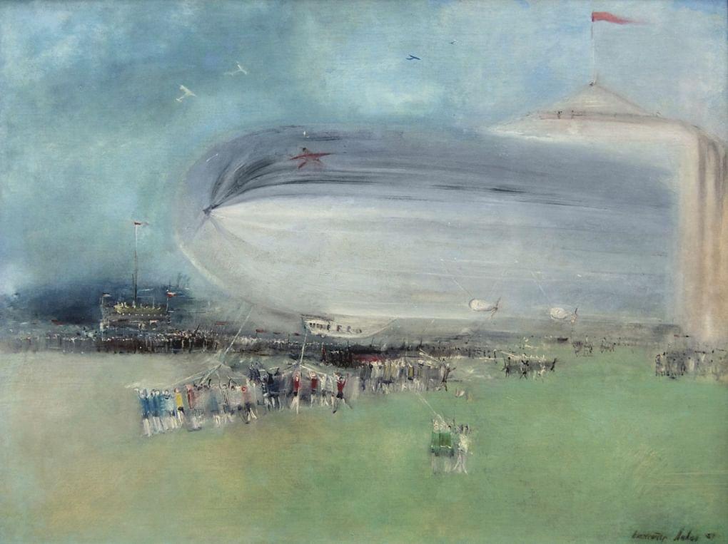 Александр Лабас. Первый советский дирижабль. 1931. Государственная Третьяковская галерея