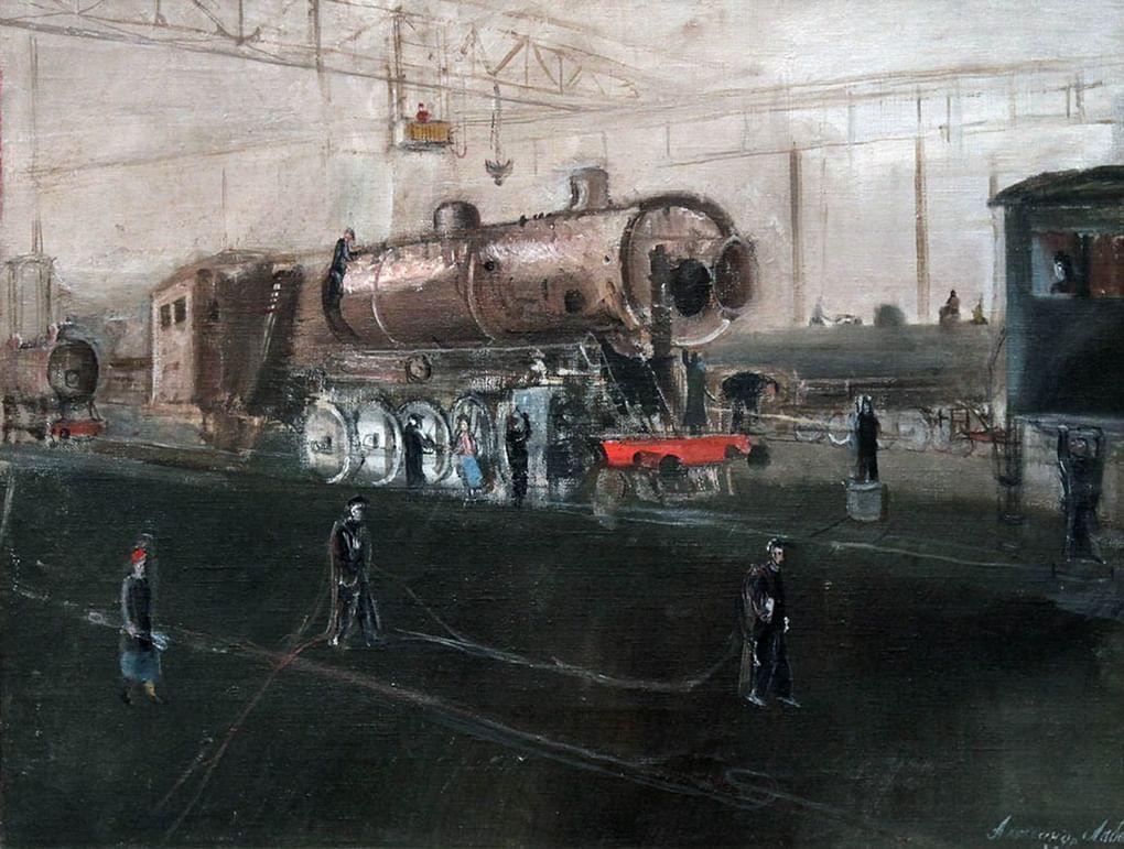 Александр Лабас. Луганск. На заводе. 1935. Государственная Третьяковская галерея