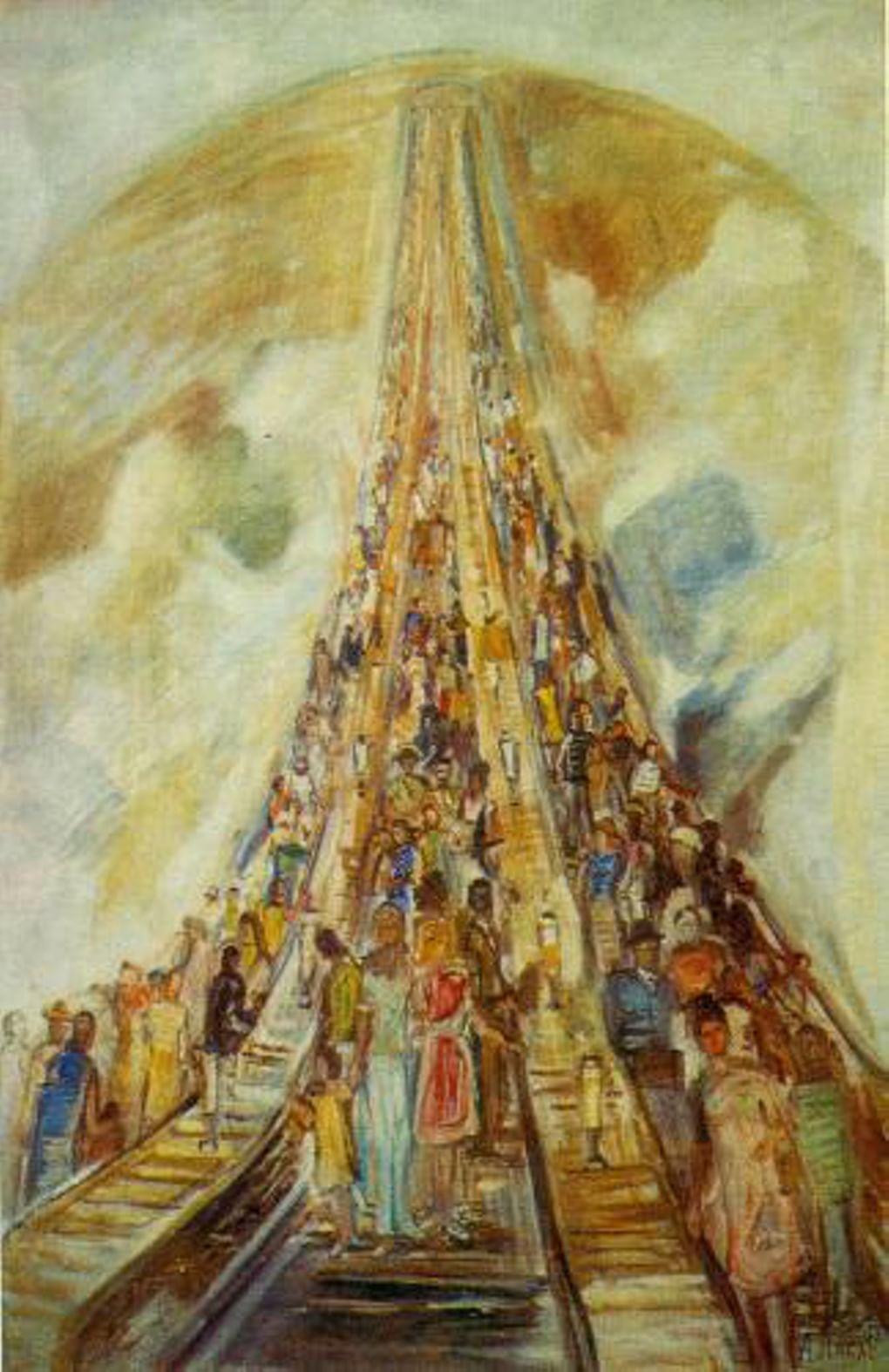 Александр Лабас. В метро. 1972. Государственная Третьяковская галерея