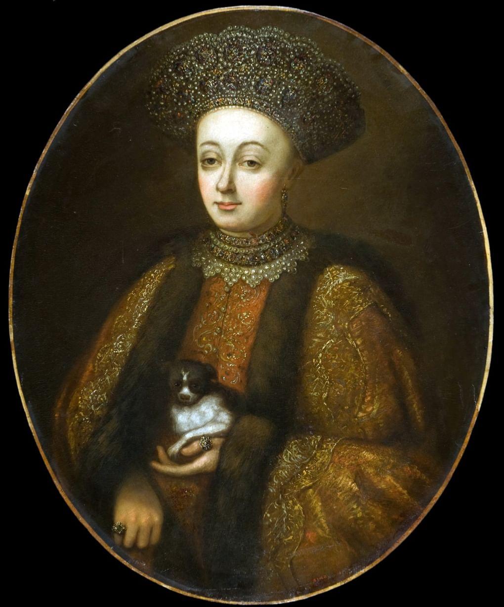 Неизвестный художник. Портрет царицы Марфы Апраксиной. 1681–1682. Государственный Русский музей