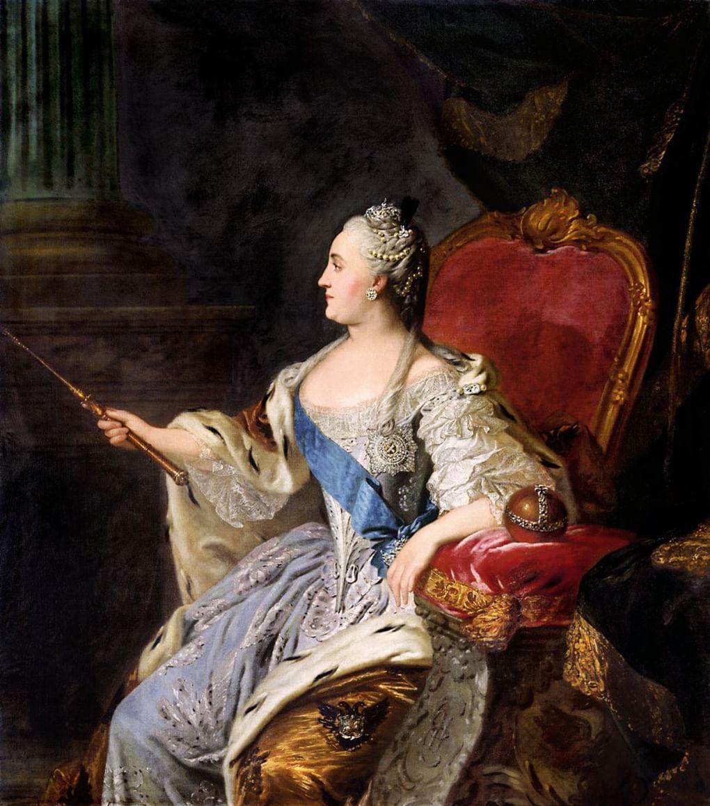 Федор Рокотов. Коронационный портрет Екатерины II. 1763 г. Третьяковская галерея, Москва