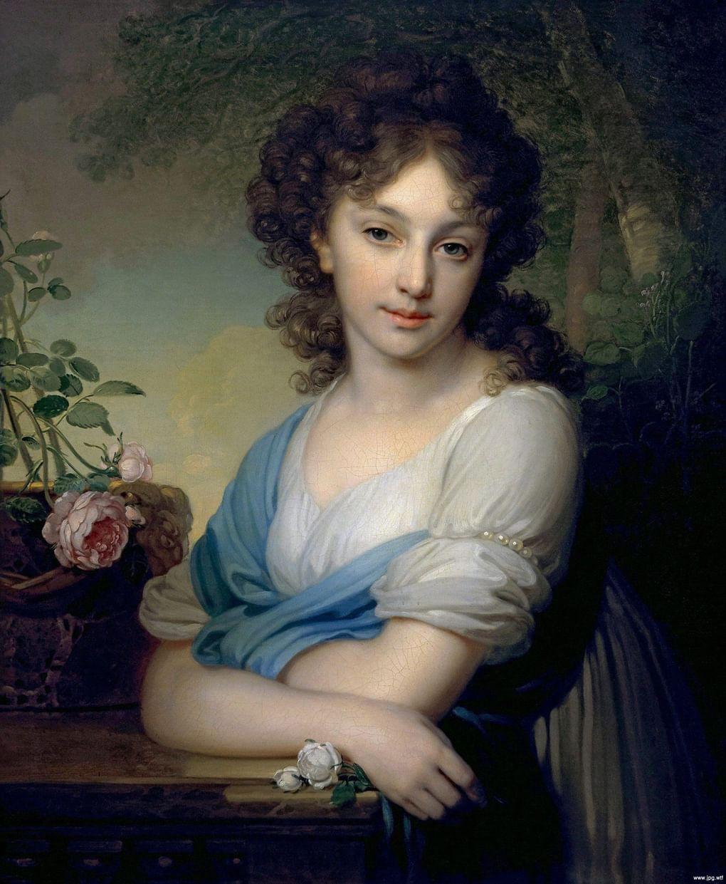Владимир Боровиковский. Портрет Елены Александровны Нарышкиной 1799 г. Третьяковская галерея, Москва