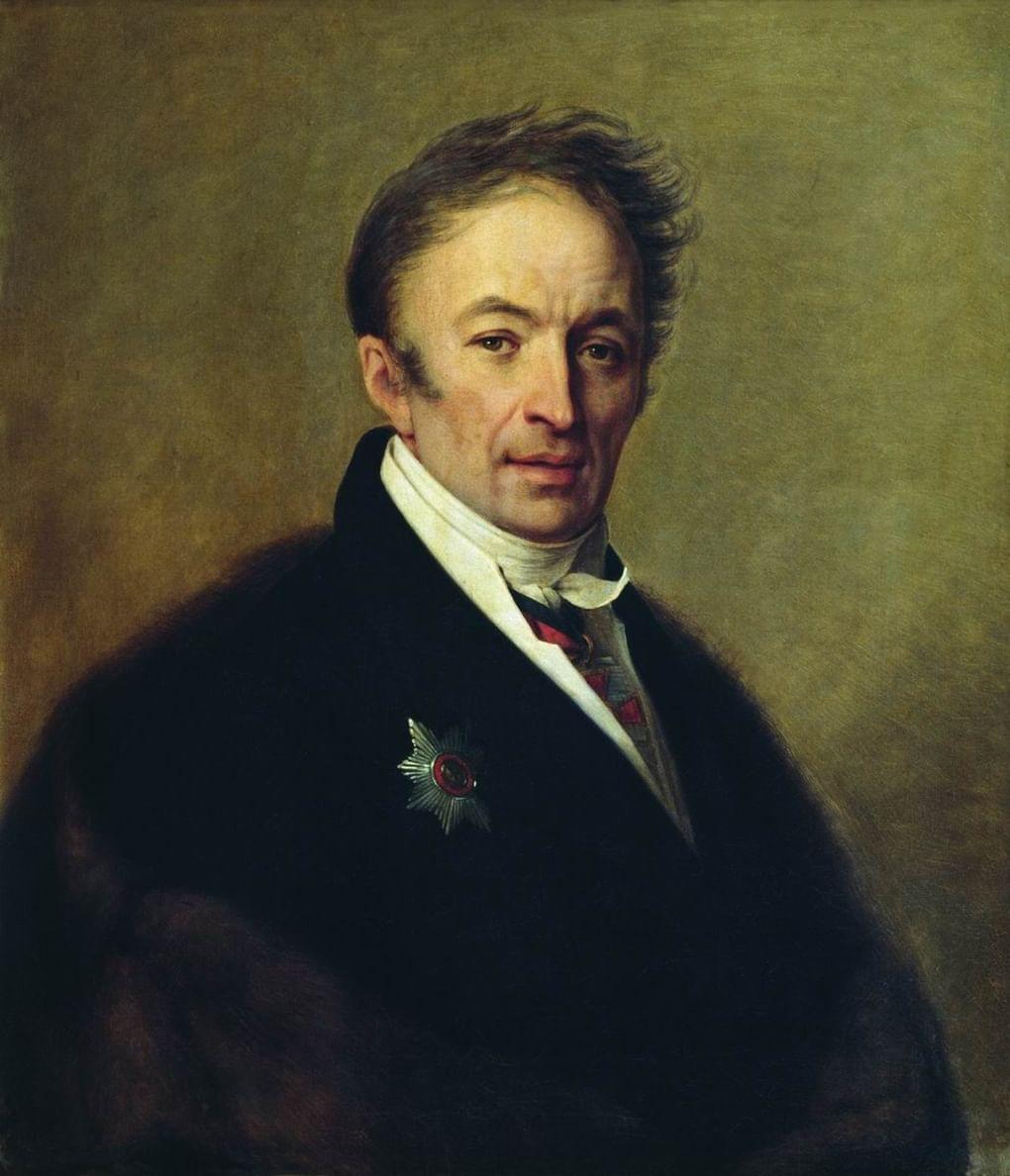 Алексей Венецианов. Портрет Николая Карамзина. 1828 г. Национальный музей Пушкина, Москва