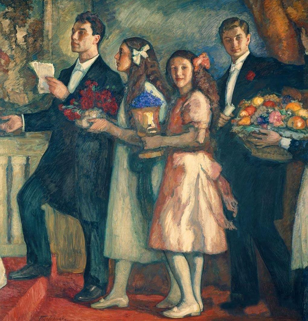 Леонид Пастернак. Поздравление. 1914. Государственная Третьяковская галерея