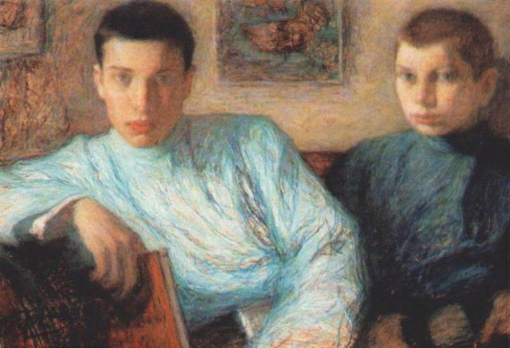 Леонид Пастернак. Сыновья Борис и Александр. После 1890. Частное собрание